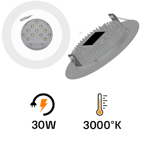 Lampada Girasole 30W Smile Incasso